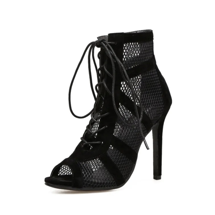 Schnürsandalen aus Mesh für Damen - Elegante und bequeme Sommer-Sandalen 0