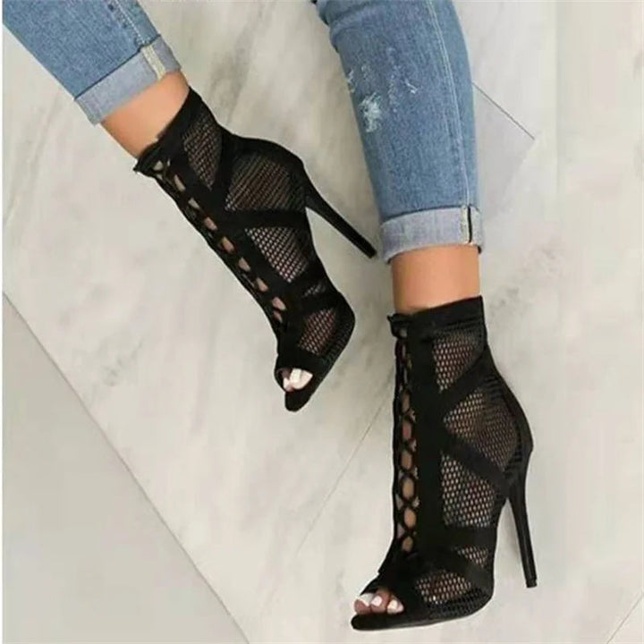 Schnürsandalen aus Mesh für Damen - Elegante und bequeme Sommer-Sandalen 4
