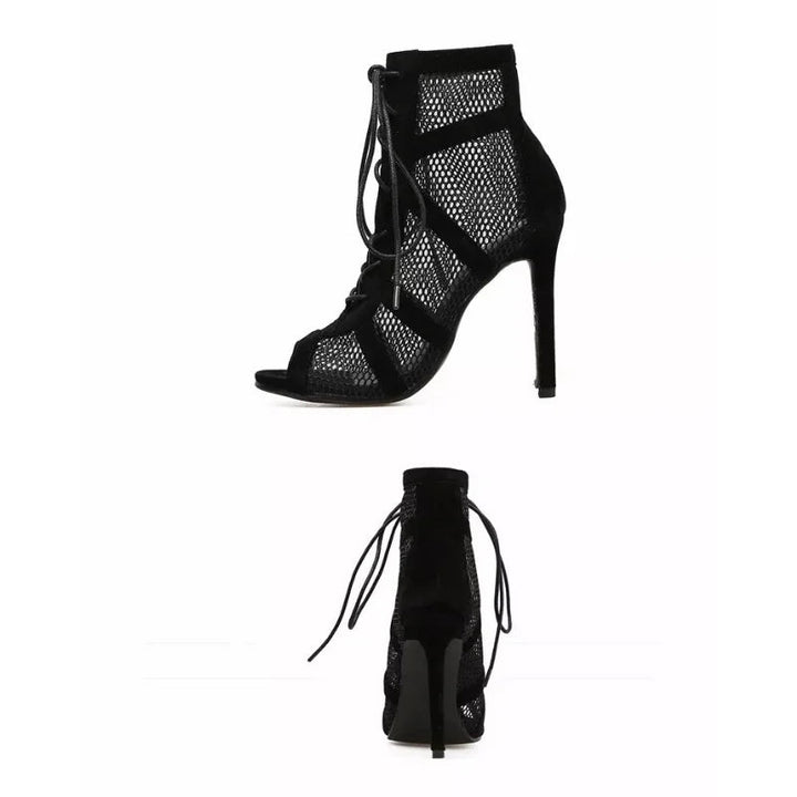 Schnürsandalen aus Mesh für Damen - Elegante und bequeme Sommer-Sandalen 5
