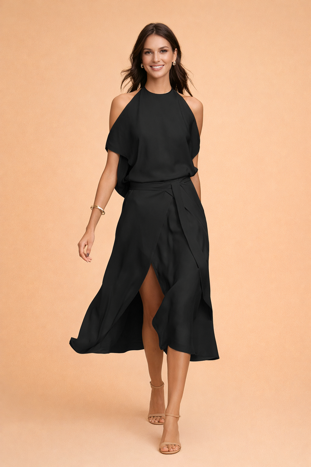 Schulterfreies Midikleid für Frauen – Elegantes Casual Kleid für jeden Anlass 1