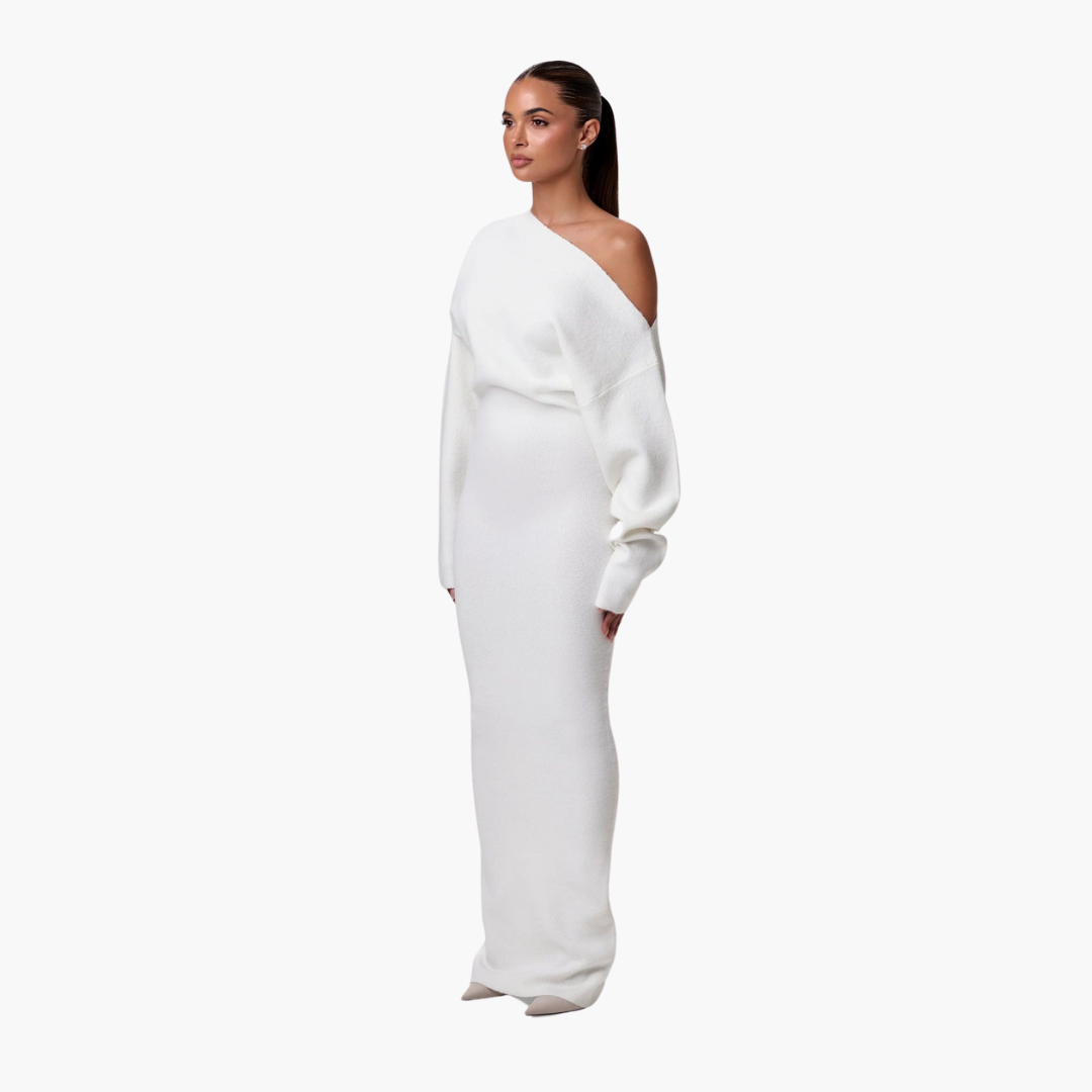 Schulterfreies Strickkleid für Damen – Elegantes Design für besondere Anlässe 2