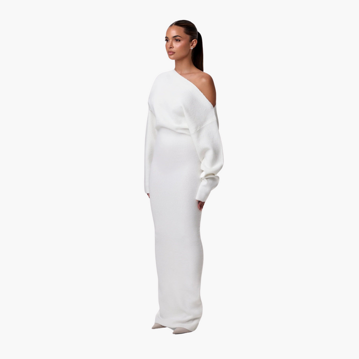 Schulterfreies Strickkleid für Damen – Elegantes Design für besondere Anlässe 2
