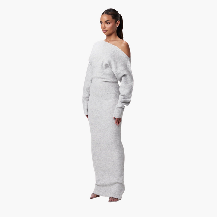 Schulterfreies Strickkleid für Damen – Elegantes Design für besondere Anlässe 4
