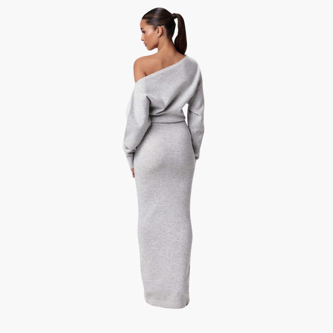 Schulterfreies Strickkleid für Damen – Elegantes Design für besondere Anlässe 5