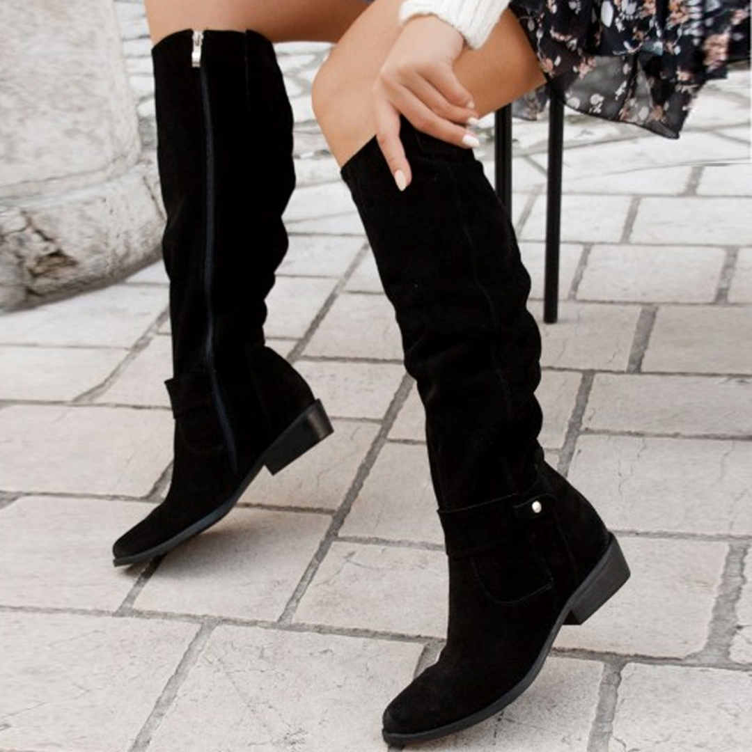 Schwarze Overknee Stiefel Damen mit Arch Support – Elegante Kniehohe Stiefel für Herbst und Winter 1