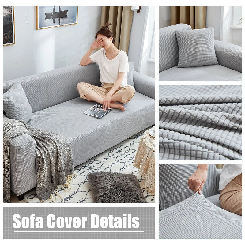 Sofaüberzug Elastisch mit Stilvollem Jacquard-Muster – Perfekte Passform für Sofas 6