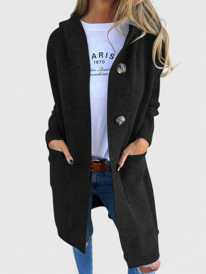 Strickjacke Damen Langarm Cardigan mit Knöpfen und Taschen – Bequeme Damen Strickjacke für Elegante Lagenlooks 2