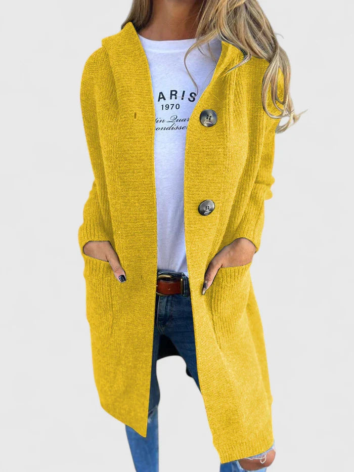 Strickjacke Damen Langarm Cardigan mit Knöpfen und Taschen – Bequeme Damen Strickjacke für Elegante Lagenlooks 3