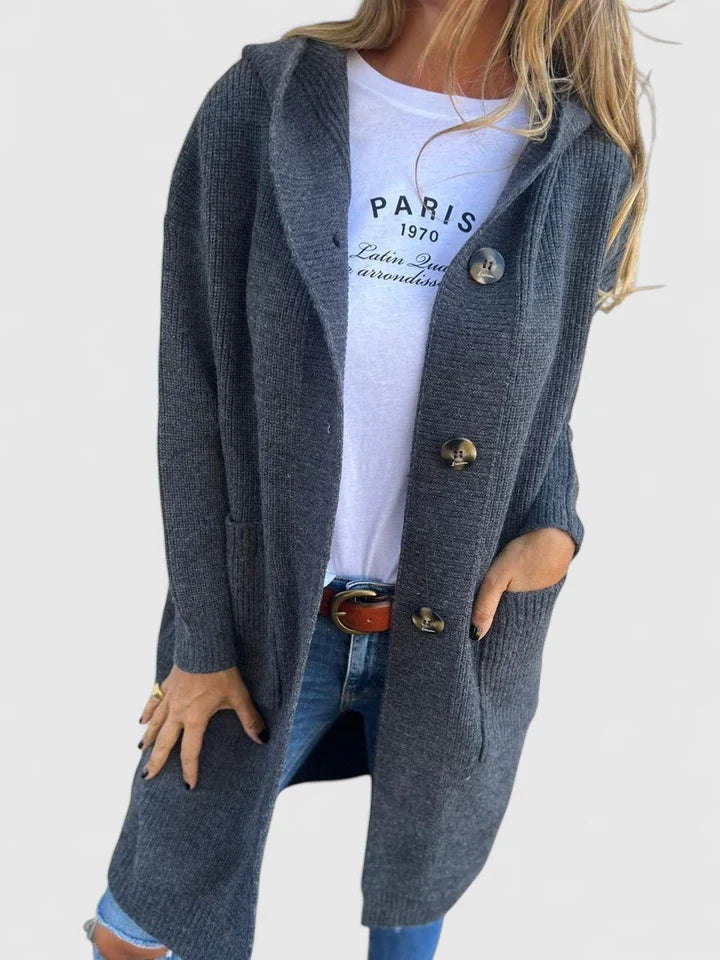 Strickjacke Damen Langarm Cardigan mit Knöpfen und Taschen – Bequeme Damen Strickjacke für Elegante Lagenlooks 4