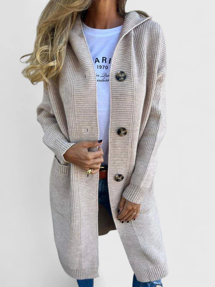 Strickjacke Damen Langarm Cardigan mit Knöpfen und Taschen – Bequeme Damen Strickjacke für Elegante Lagenlooks 5