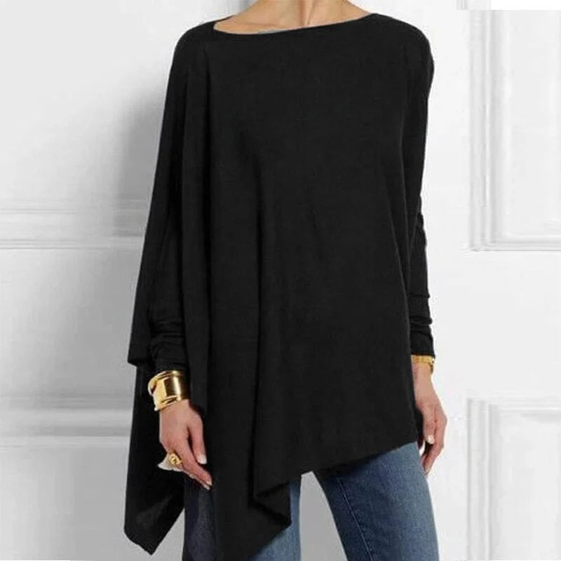 Stylischer Damenpullover mit asymmetrischem Design für Freizeit und Büro 0