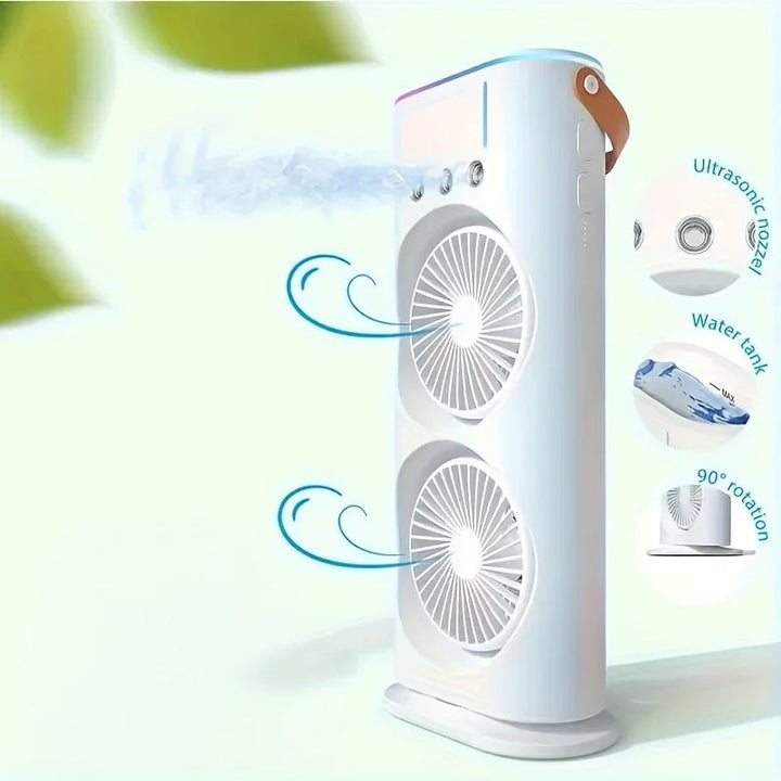 Tragbarer Doppelkopf-Klimaanlagenventilator 2