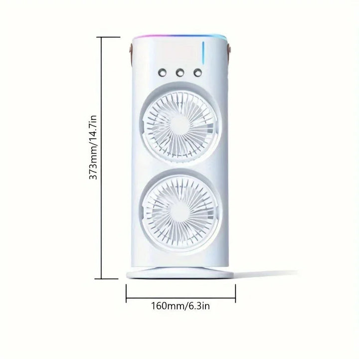 Tragbarer Doppelkopf-Klimaanlagenventilator 3