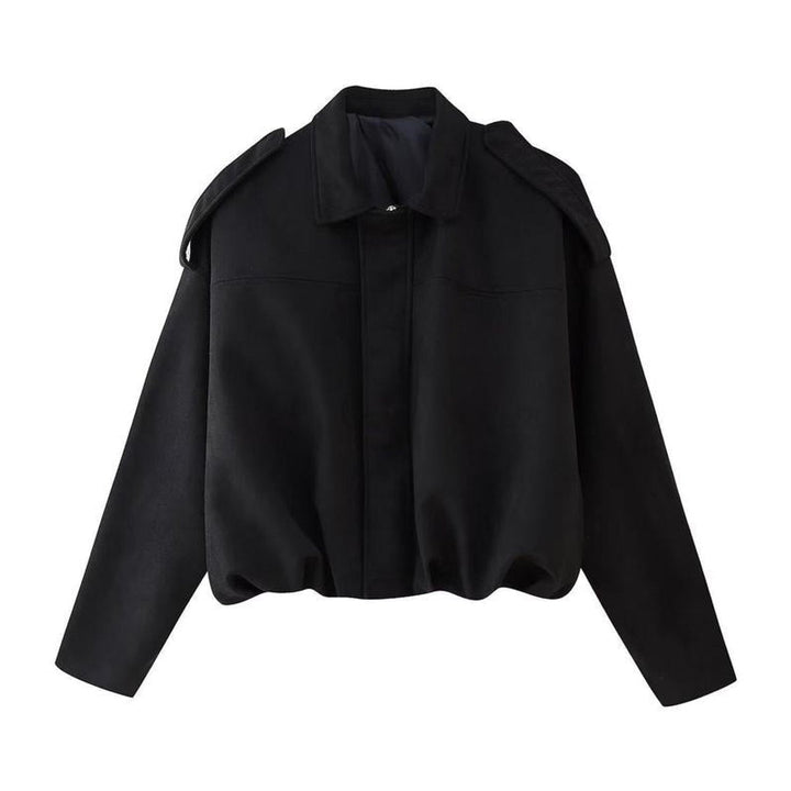 Vintage-inspirierte Damen Bomberjacke Übergröße mit Wildlederoptik und entspannter Passform 3