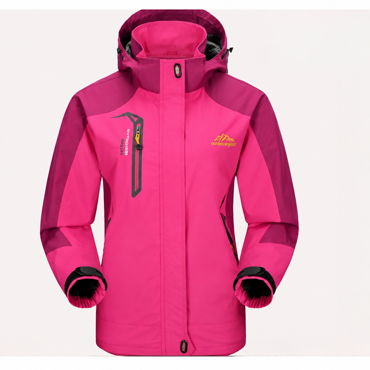 Damenjacke – Wasserdichte Outdoor-Shelljacke Mit Kapuze, Leicht, Wind- Und Regenschutz, Für Aktive Frauen