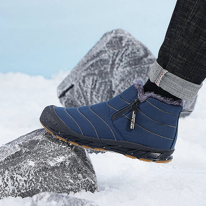 Wasserdichte Orthopädische Knöchellange Schneestiefel mit Arch Support für Herren 3