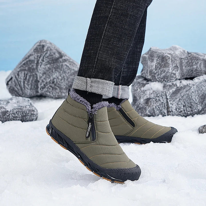 Wasserdichte Orthopädische Knöchellange Schneestiefel mit Arch Support für Herren 4