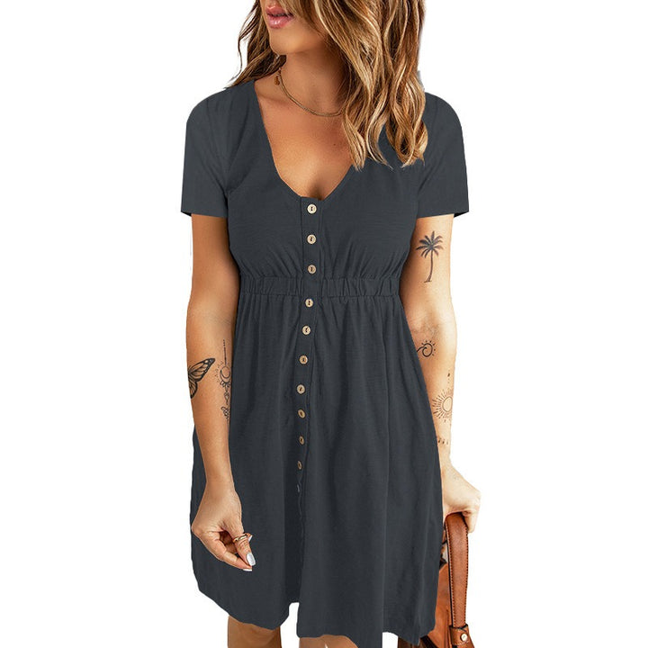 Geknöpftes Sommerkleid für Frauen – Lässiger Stil für warme Tage