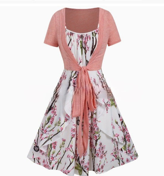 Auffälliges Damenkleid Mit Elegantem Blumendesign – Perfekt Für Sommerliche Anlässe, Stylische Kleider Damen