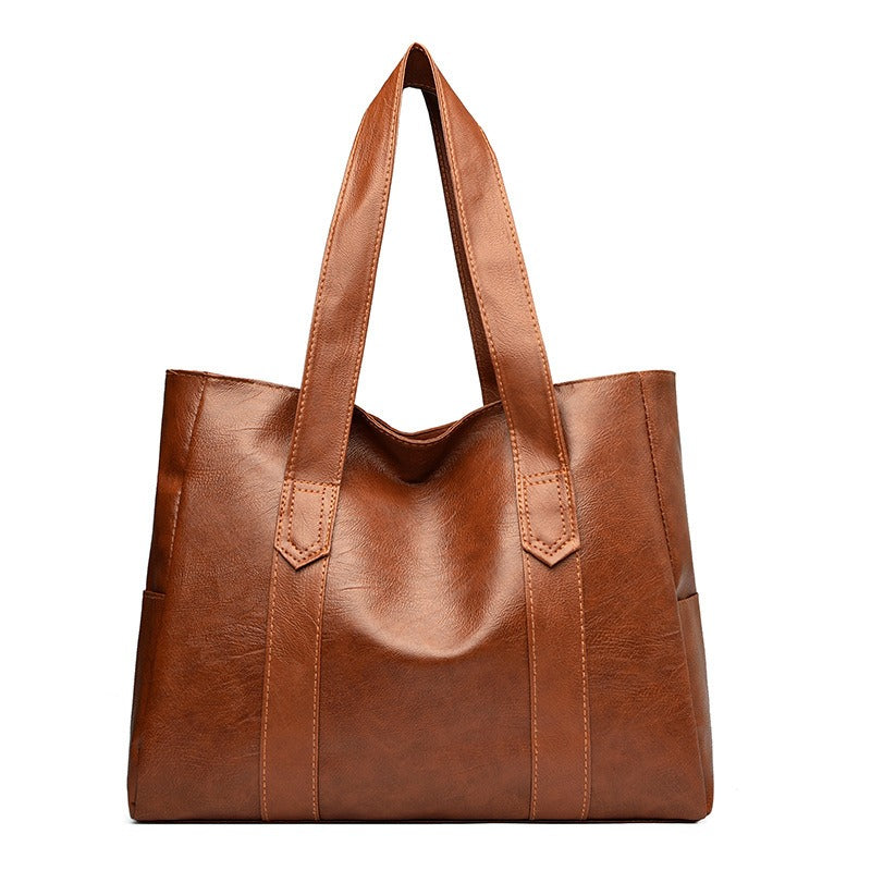 Elisabeth Vintage Leder Shopper Damen große Schultertasche