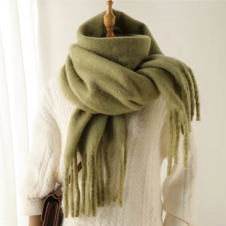 Winterschal mit Fransen 12