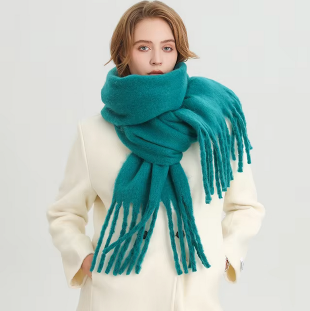 Winterschal mit Fransen 17