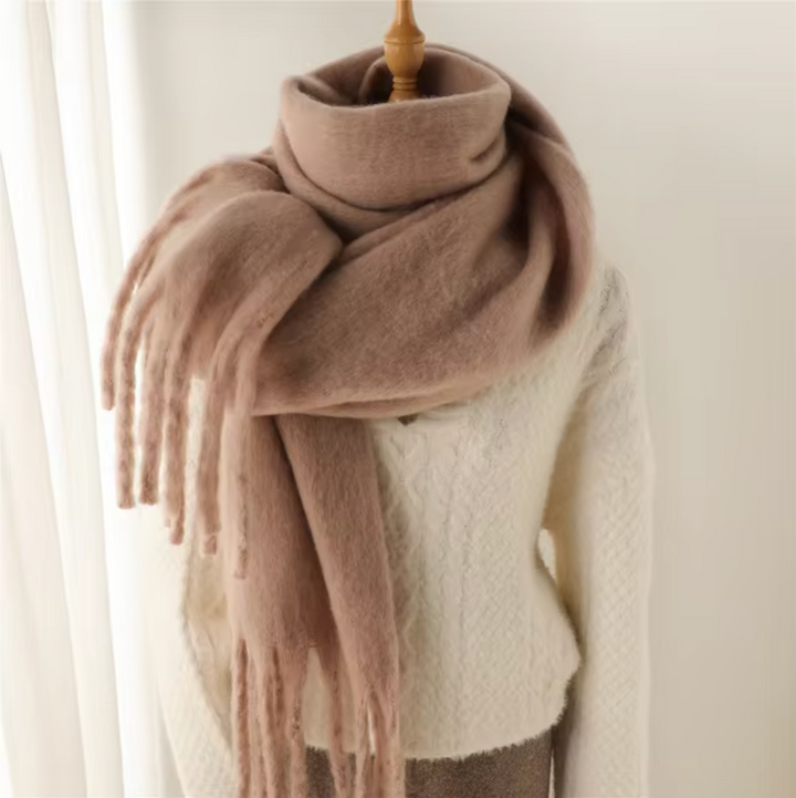 Winterschal mit Fransen 3