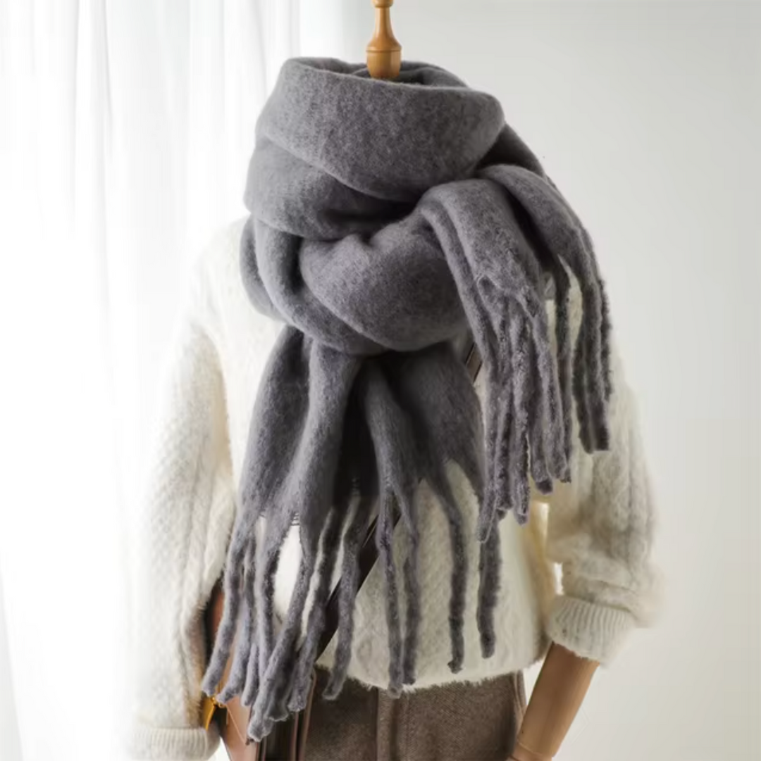 Winterschal mit Fransen 4
