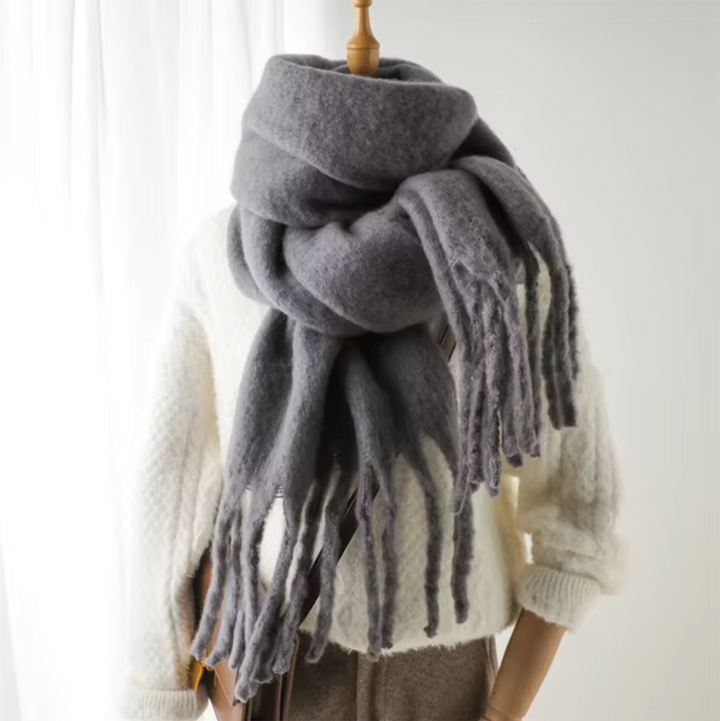 Winterschal mit Fransen 4