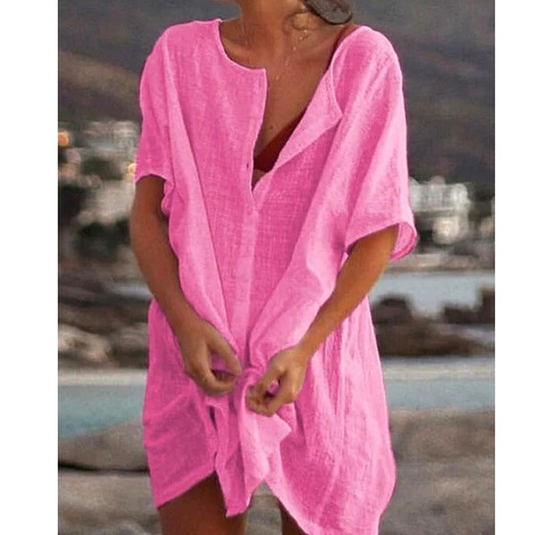 Leichtes Midi-Cover-up-Kleid für Damen | Stilvolles Strandoutfit für den Sommer