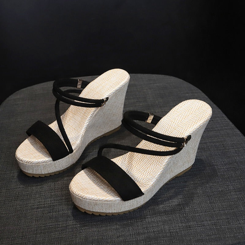 Damen Sandalen – Elegante Keilsandalen für den Sommer, Bequeme Sommerschuhe für jeden Anlass